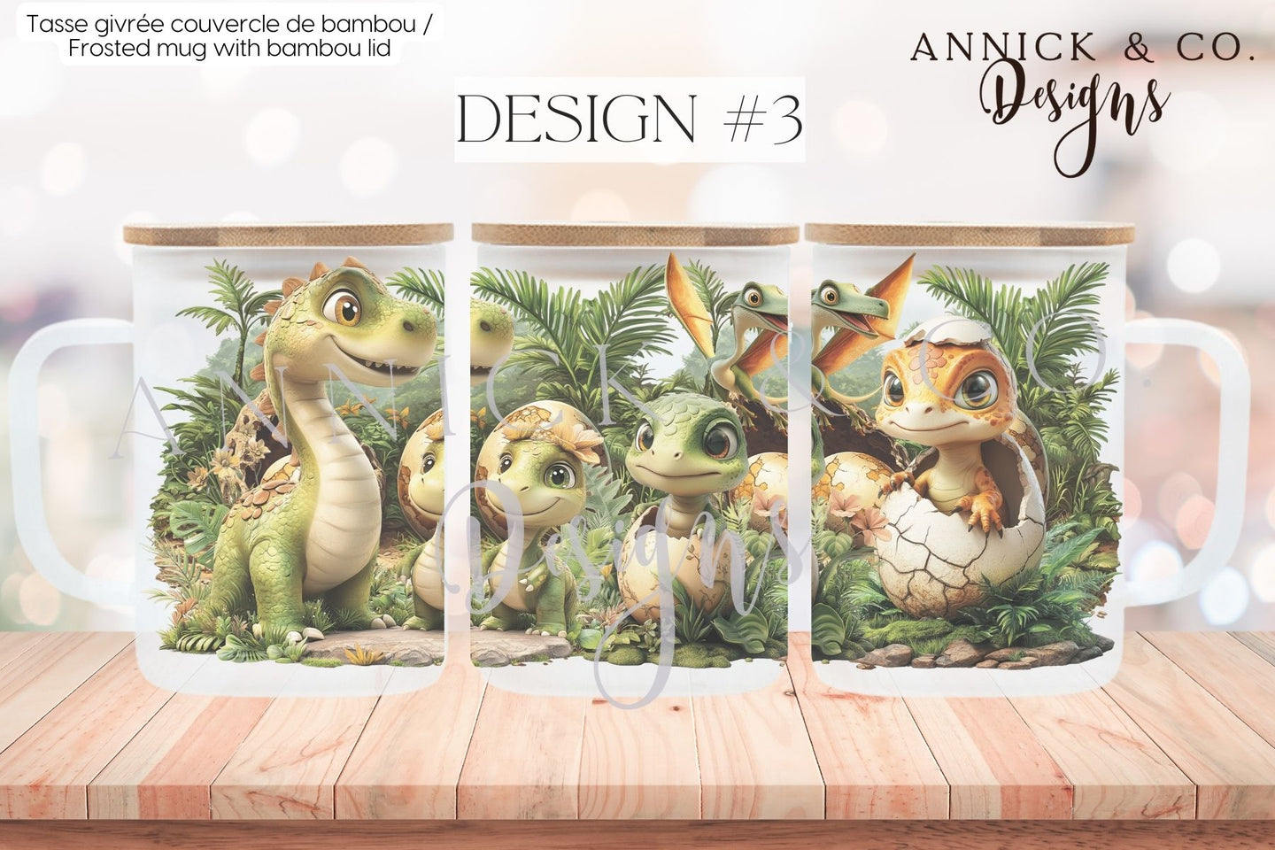 Dinosaurs glass www.annickco.ca