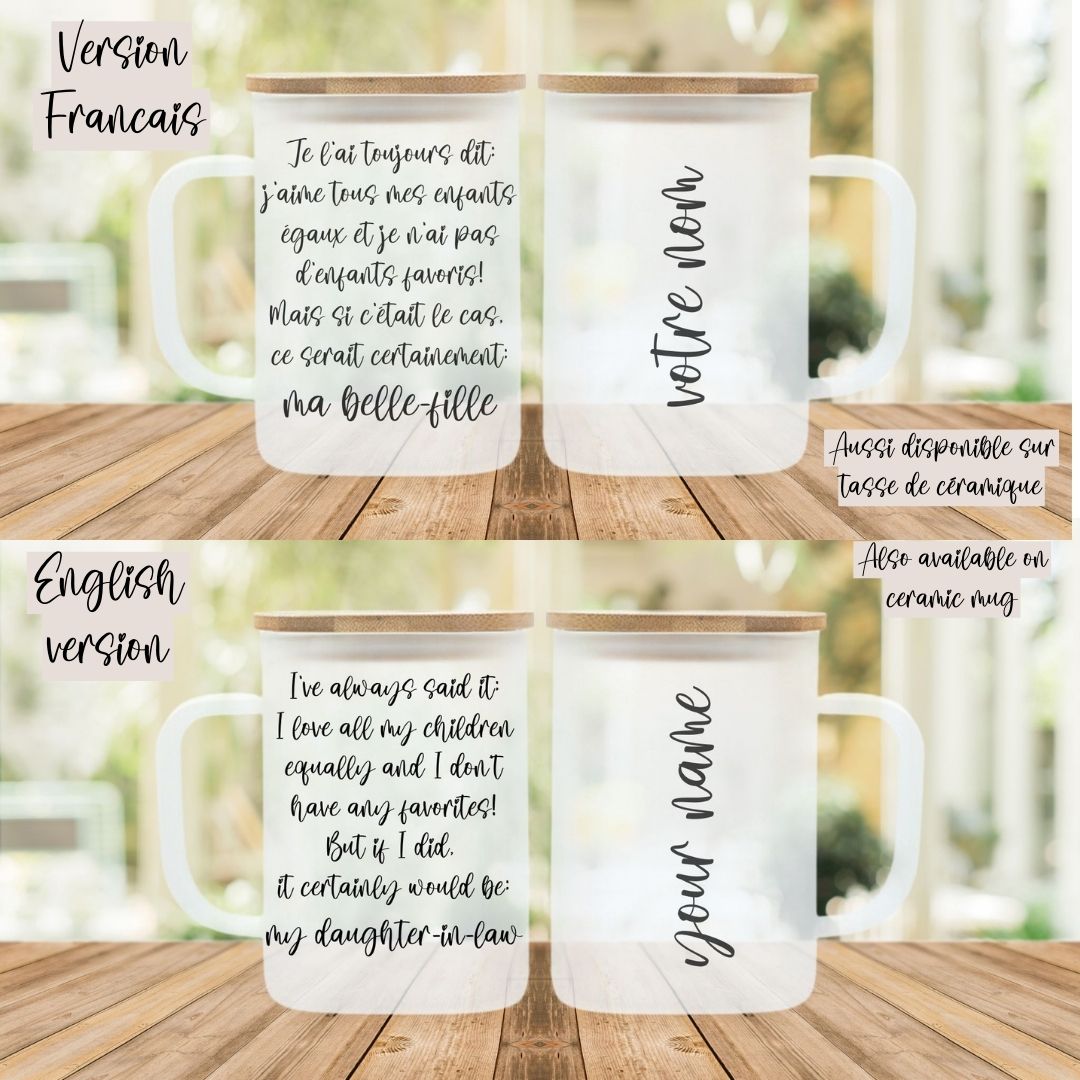 Favorites child is my Daughter in law mug www.annickco.caA