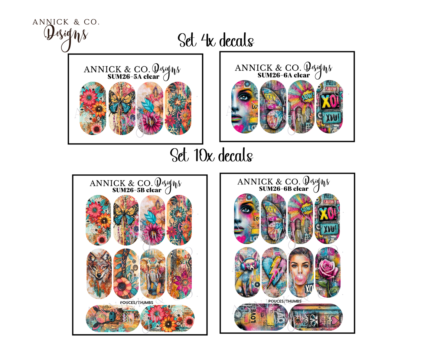 Décalques pour ongles à appliquer, Street nail art DIY, autocollants ongles pour débutant, résultat professionnel (Copie) (Copie)