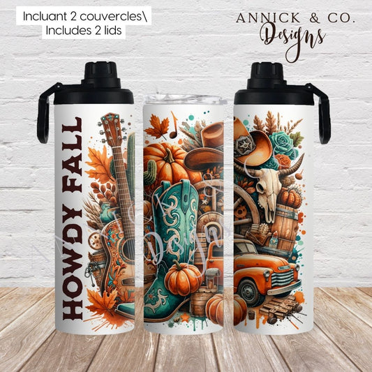 Howdy Fall 20oz 2in1 Sports Bottle/tumbler