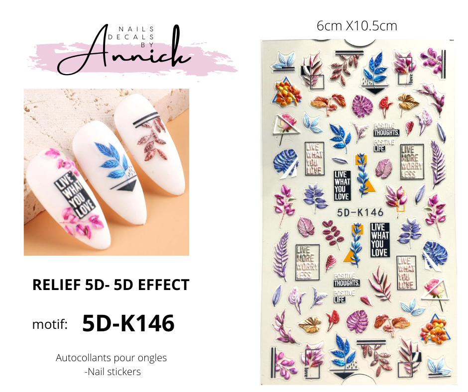 Autocollants pour ongles 3D\5D Nails Stickers