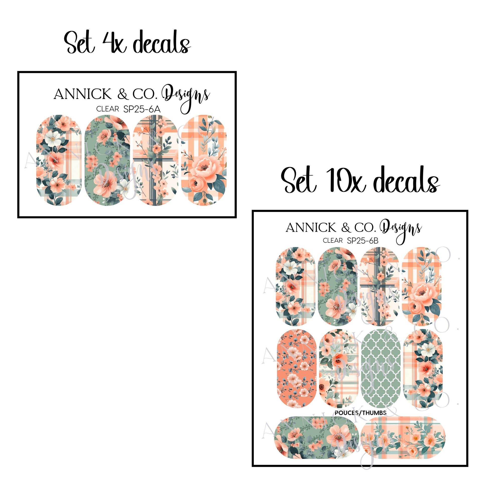 Spring nails decals www.annickco.ca