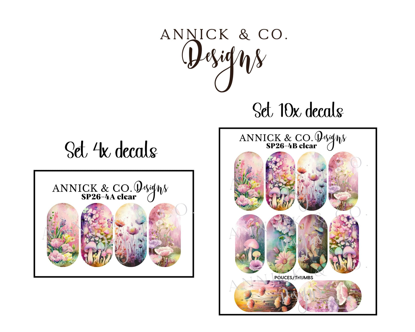 Spring waterslide decals for nails 