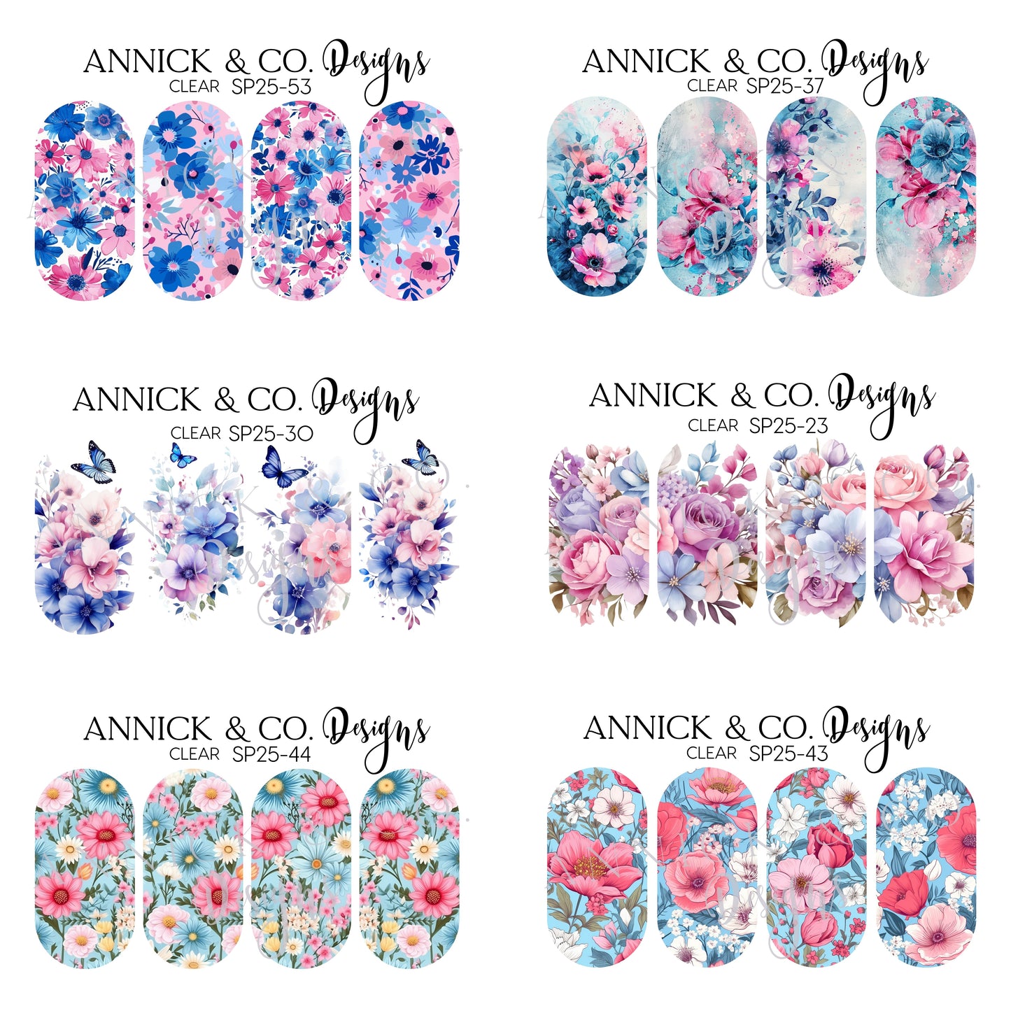 Spring nails decals www.annickco.ca