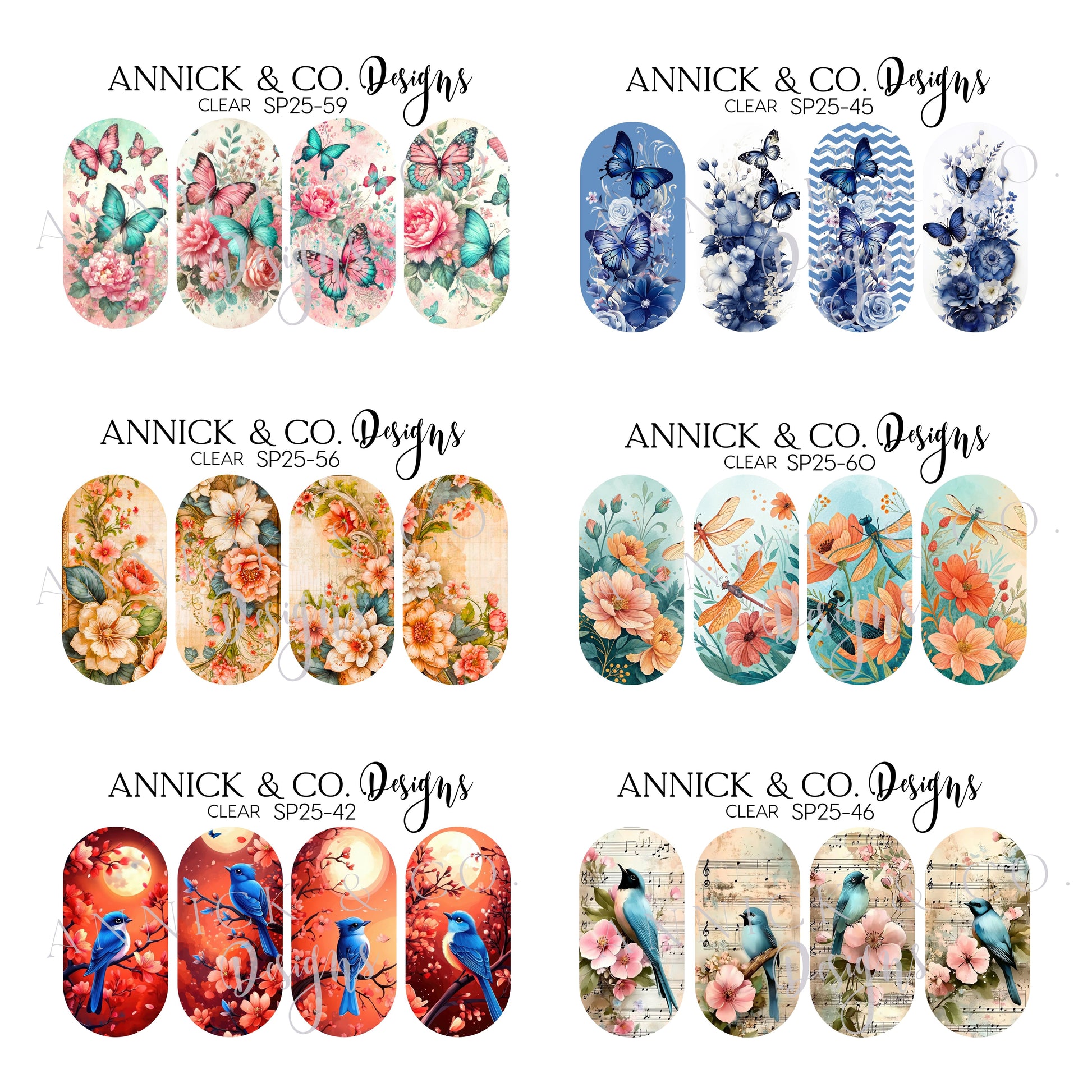 Spring nails decals www.annickco.ca