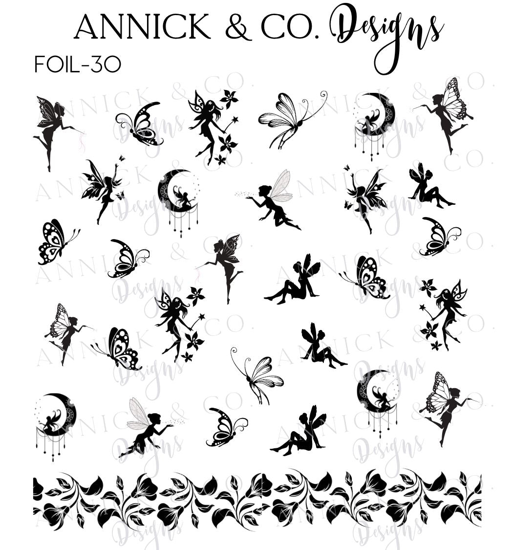 Fairies foil nails decals www.annickco.ca