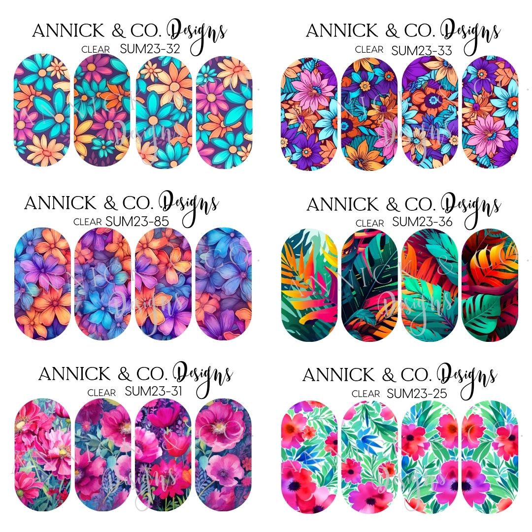 Summer nails decals www.annickco.ca