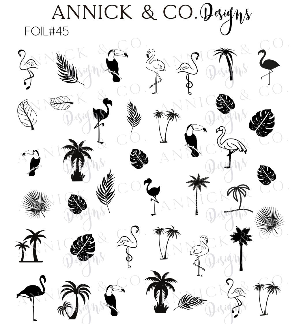 Summer foil nails decals www.annickco.ca