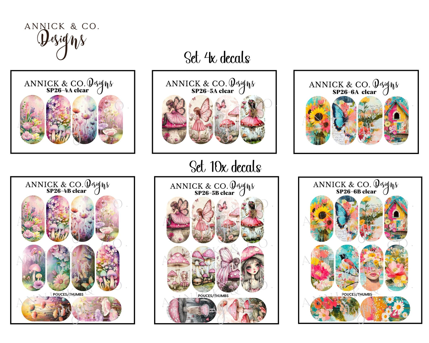 Spring waterslide decals for nails 
