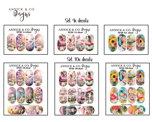 Spring waterslide decals for nails 
