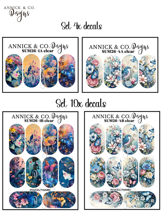 Décalcomanies florales pour ongles, nail art d'été, fleurs, manucure DIY facile