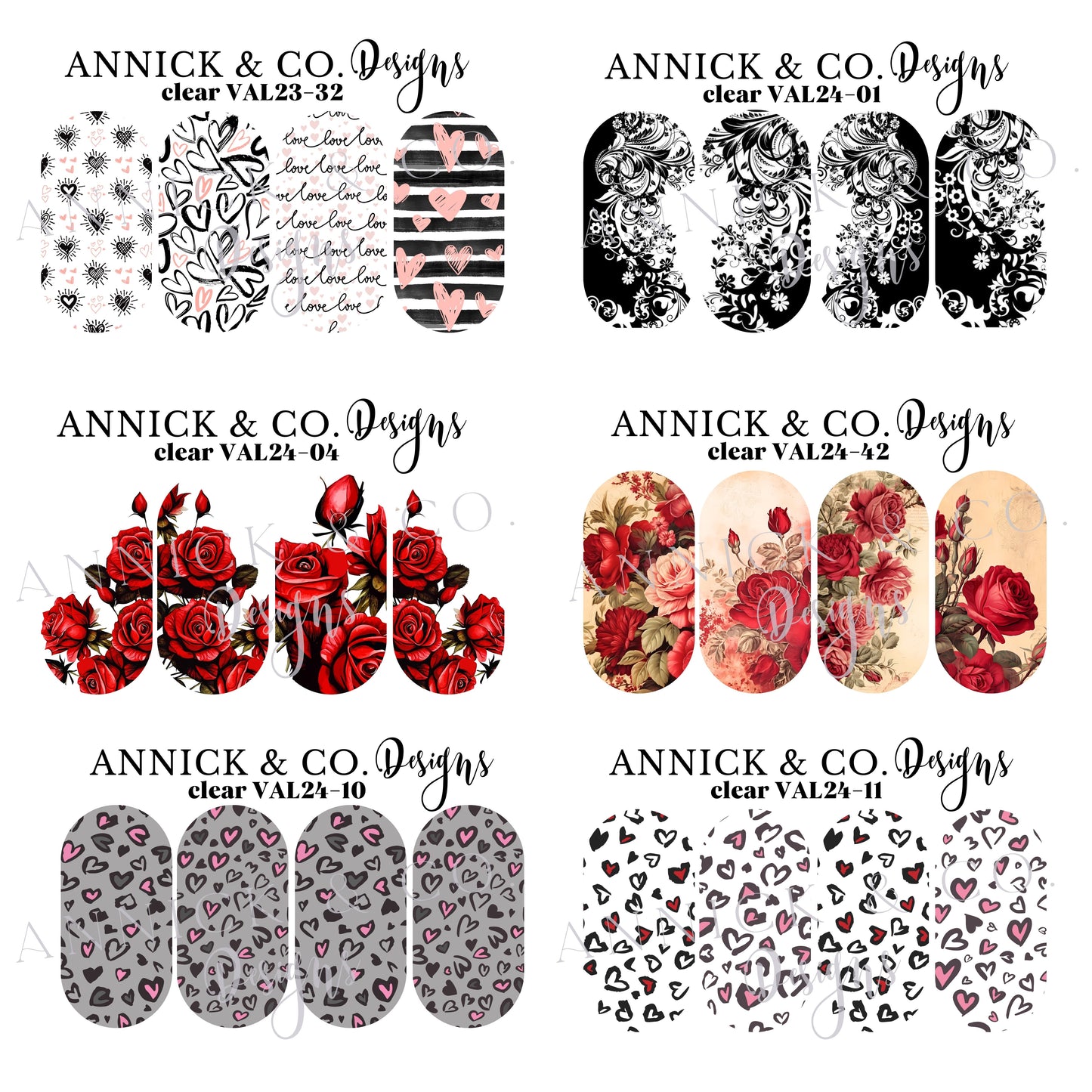 VALENTINE'S DAY Decals for nails