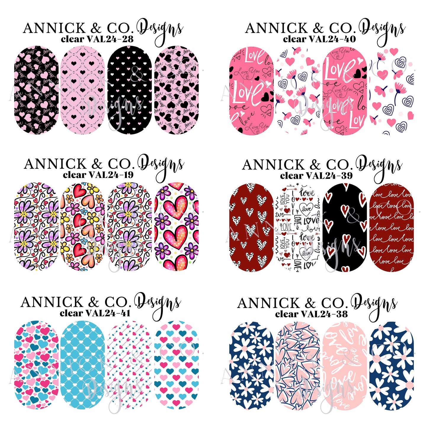 VALENTINE'S DAY Decals for nails