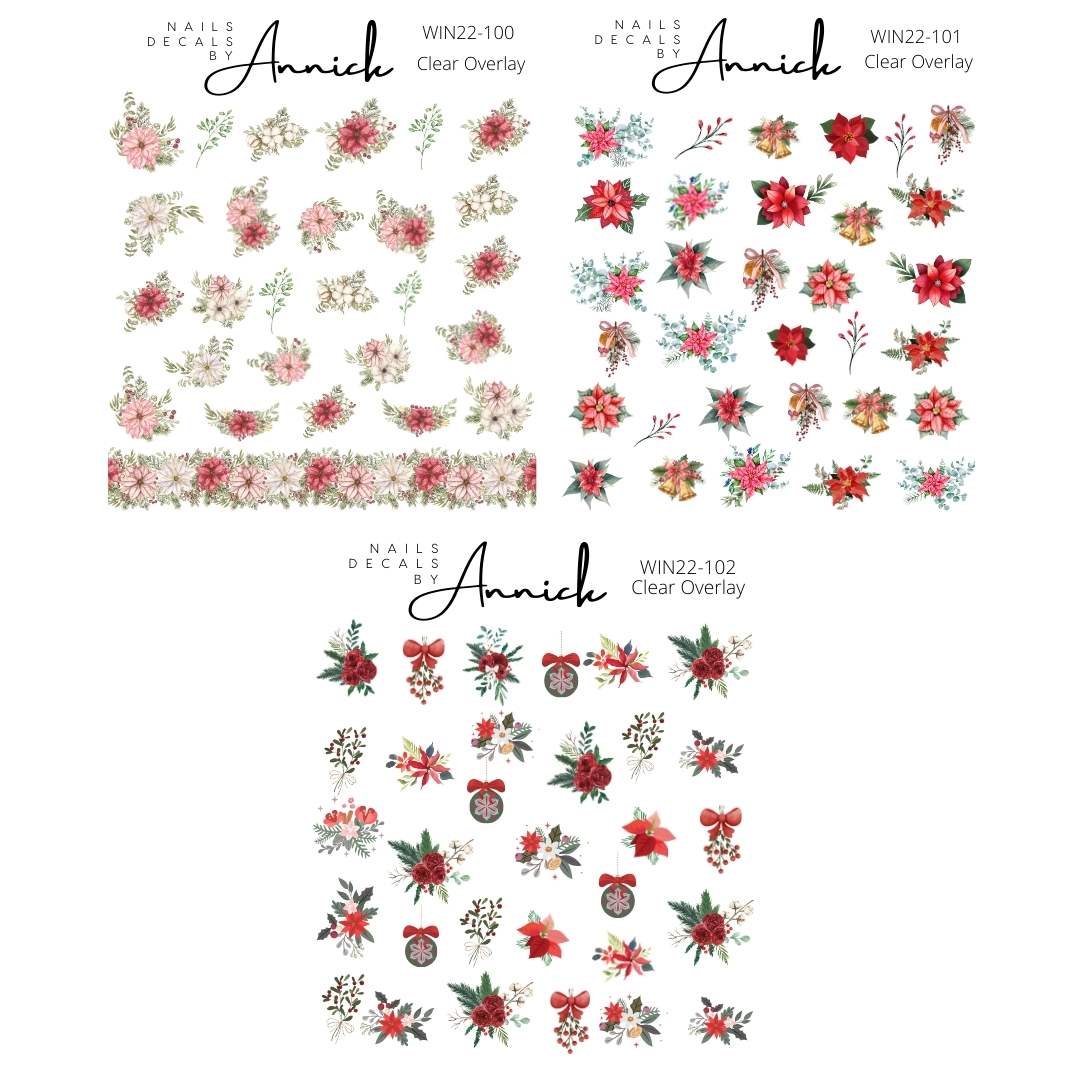 Christmas waterdecals for nails www.annickco.ca