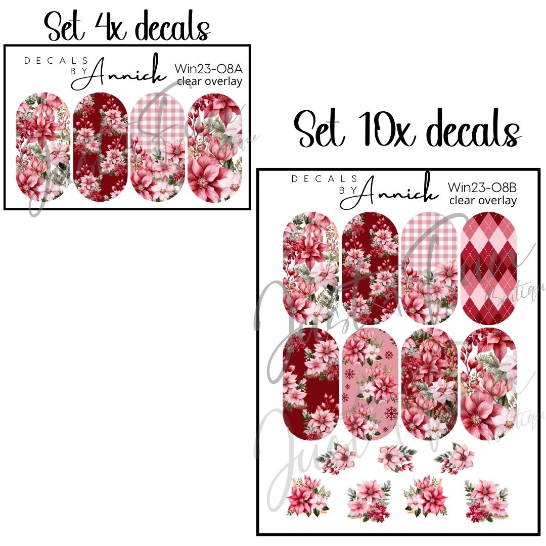 Winter Flowers decals for nails www.annickco.ca