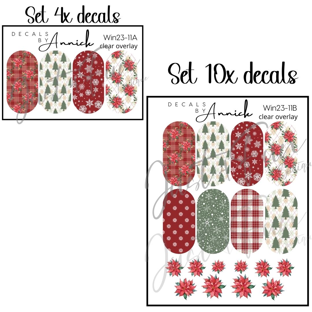 Winter Christmas decals for nails www.annickco.ca