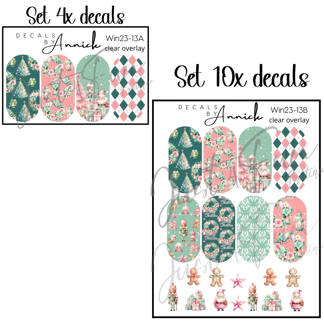 Winter Flowers decals for nails www.annickco.ca