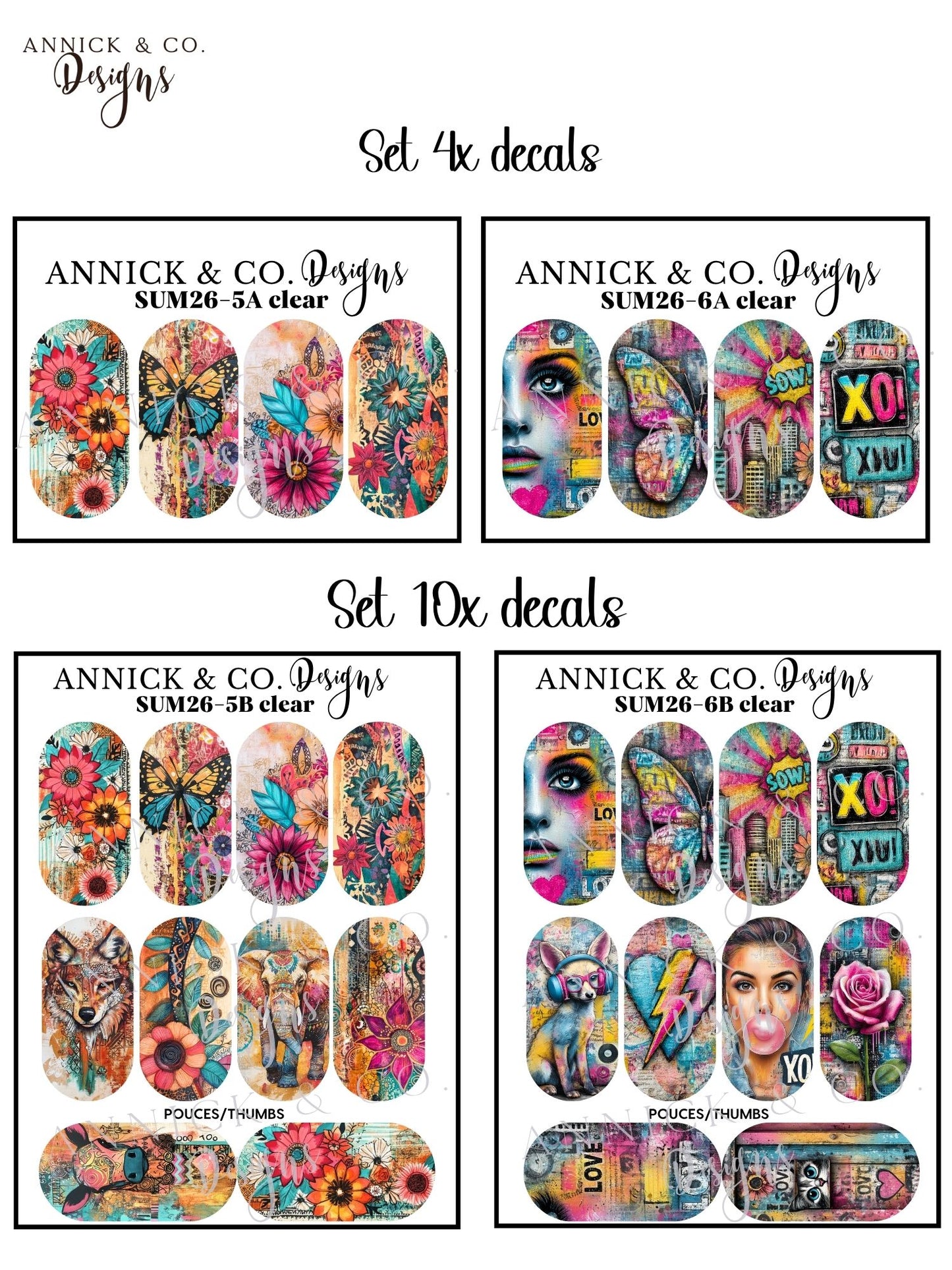 Décalques pour ongles à appliquer, Street nail art DIY, autocollants ongles pour débutant, résultat professionnel (Copie) (Copie)
