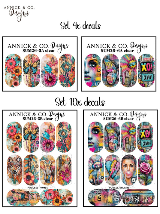 Décalques pour ongles à appliquer, Street nail art DIY, autocollants ongles pour débutant, résultat professionnel (Copie) (Copie)