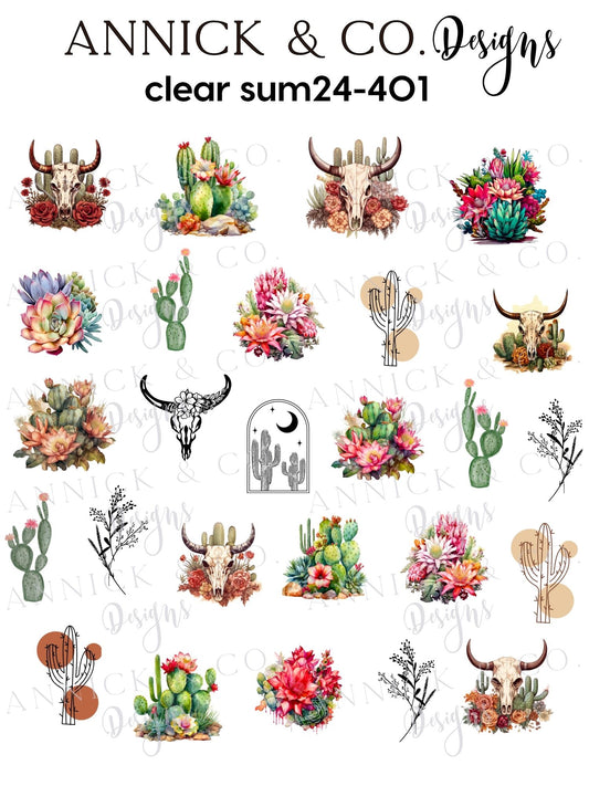  BULL SKULL DESERT VIBES  Nail Decals