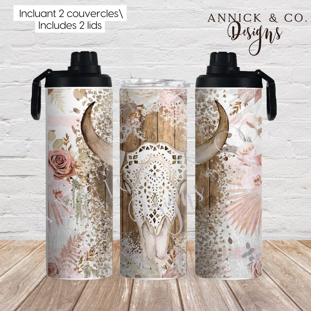 2in1 Boho skull sport bottlewww.annickco.ca