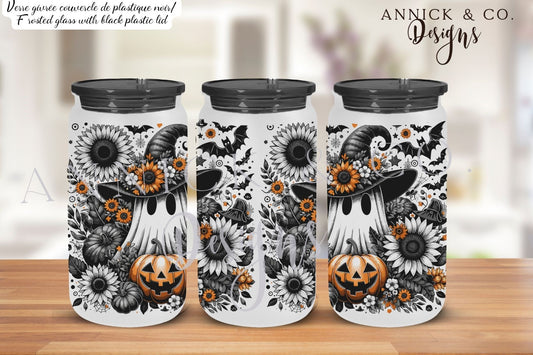 16oz Iced Coffee Tumbler halloween cute ghosts