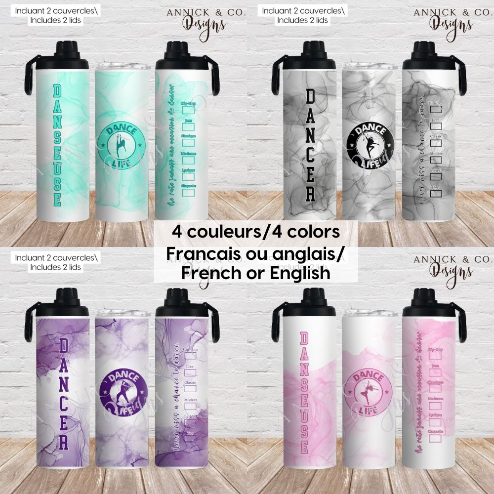 Dance 2in1 sport bottle www.annickco.ca