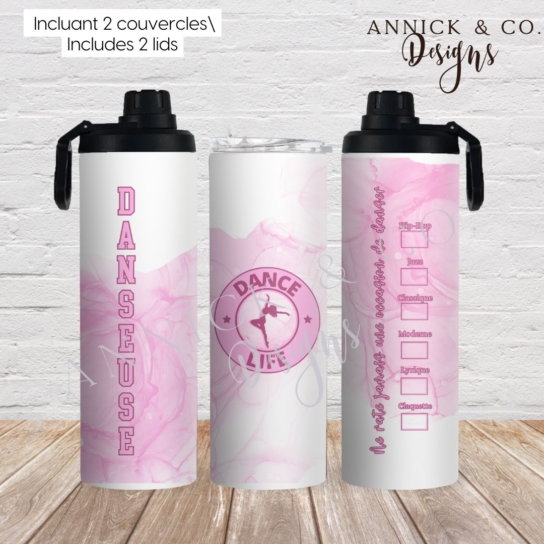 Dance 2in1 sport bottle www.annickco.ca