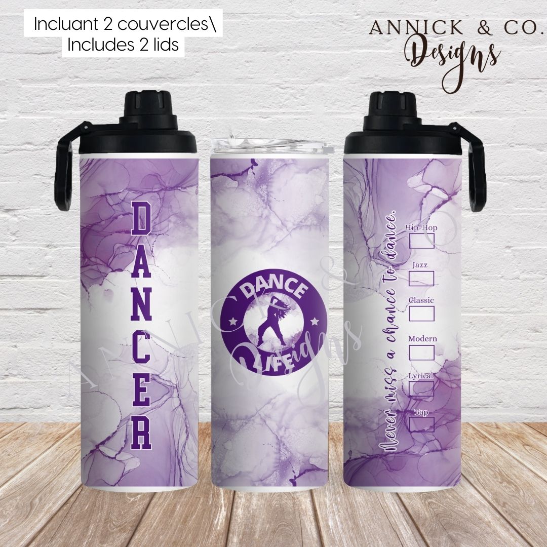 Dance 2in1 sport bottle www.annickco.ca