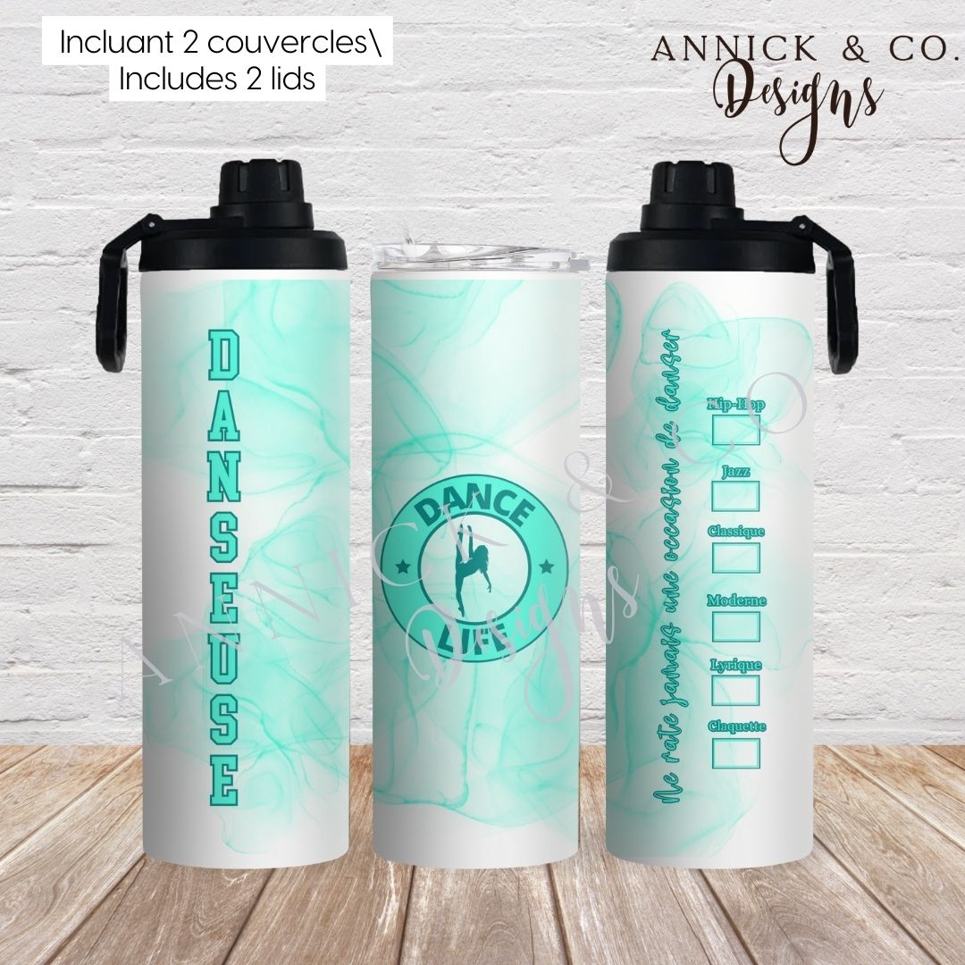 Dance 2in1 sport bottle www.annickco.ca