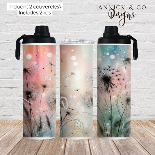 Dandelion 20oz 2in1 Sports Bottle/tumbler