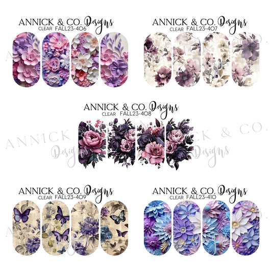 Flowers nails decals www.annickco.ca