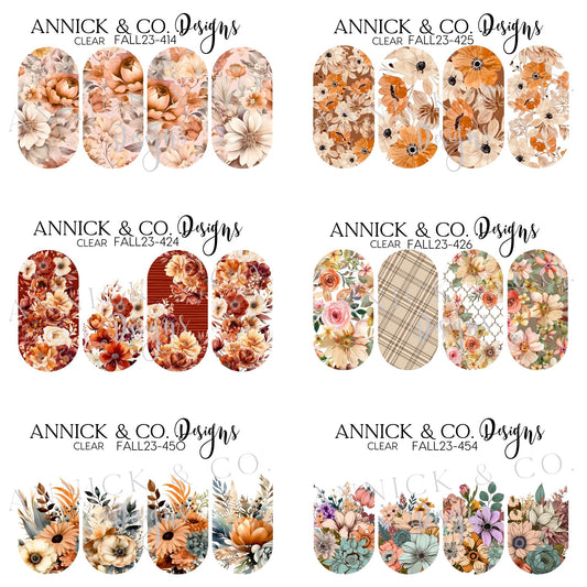 Flowers nails decals www.annickco.ca