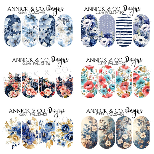 Flowers nails decals www.annickco.ca
