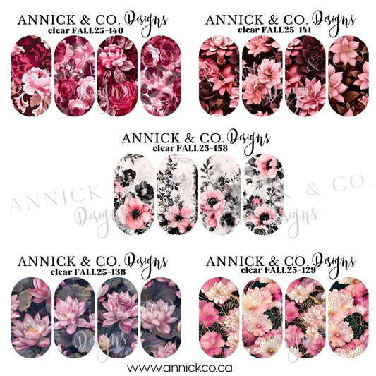 Waterslide Nail Decals Fall flowers