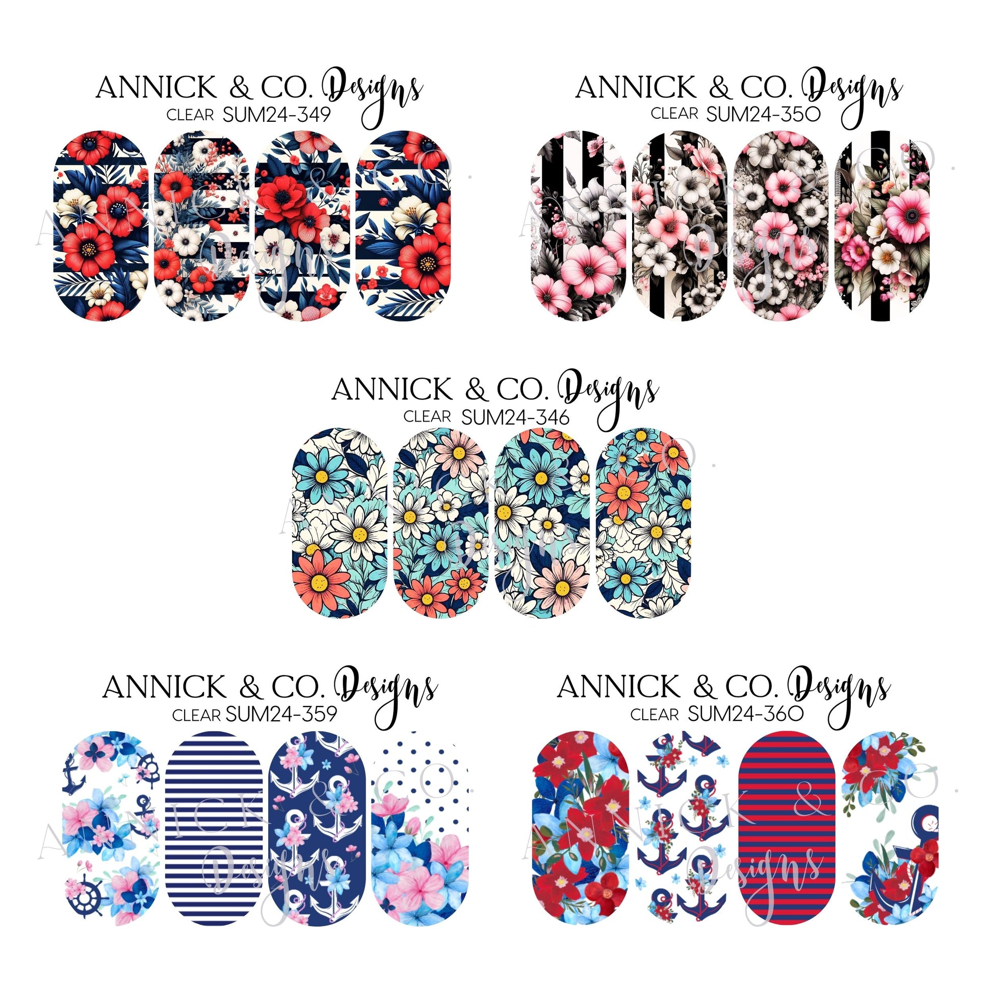 Summer nails decals www.annickco.ca