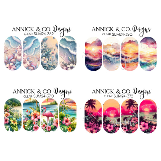 Summer beachs nails decals www.annickco.ca