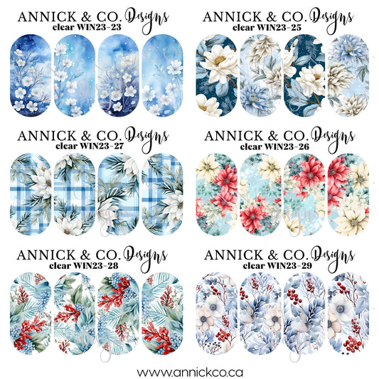 WINTER & CHRISTMAS Waterslide nails decals