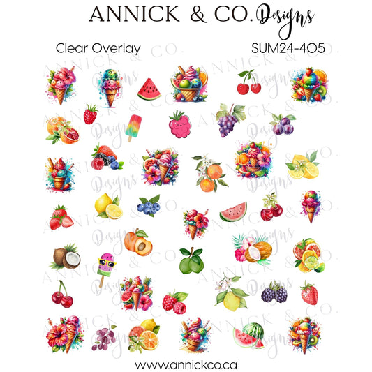 Cute fruits decals for nails