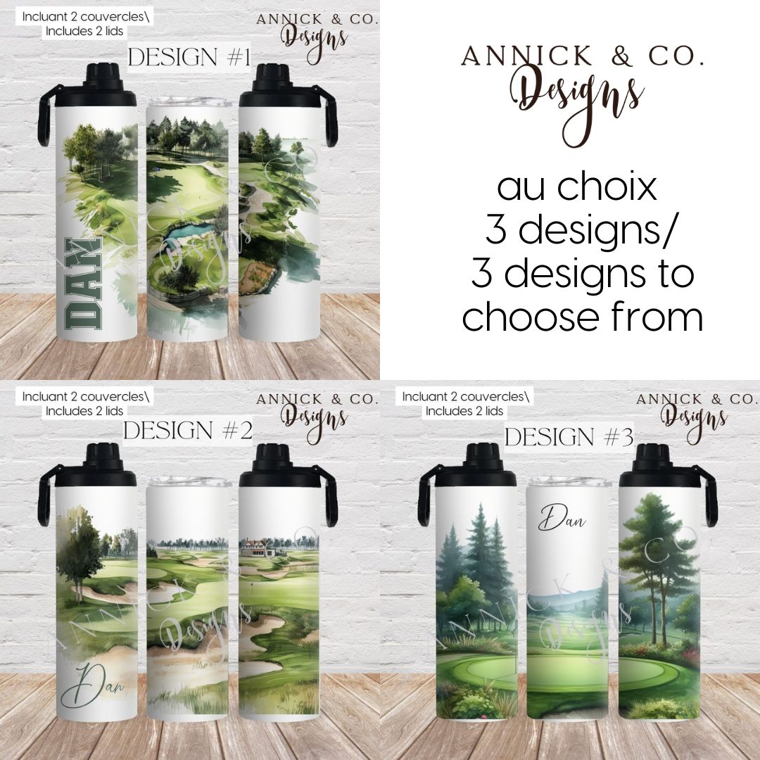 2 in 1 Golf coarse sport bottle (customizable) www.annickco.ca