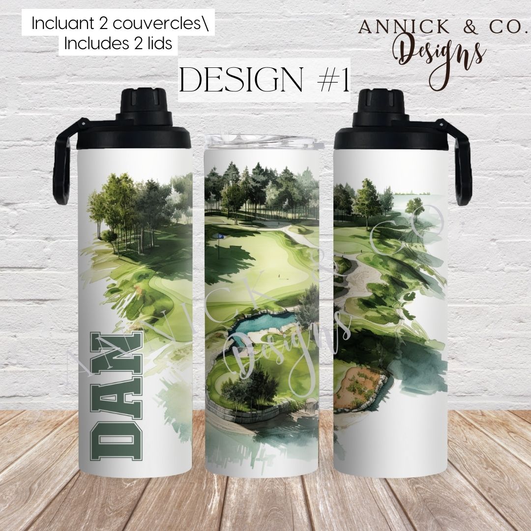2 in 1 Golf coarse sport bottle (customizable) www.annickco.ca