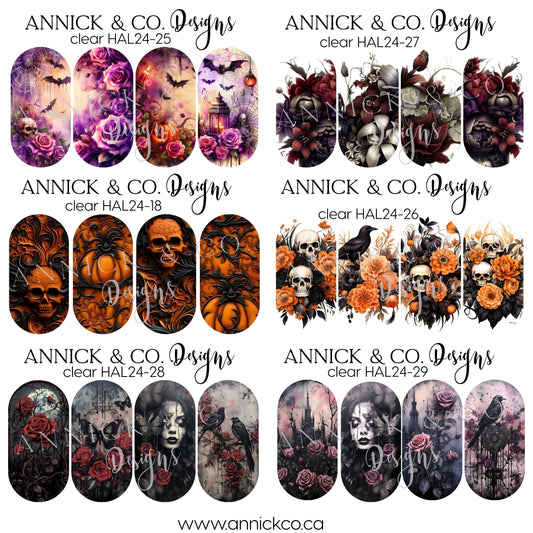 Halloween waterslide nails decals 