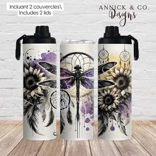 Gothic dragonfly 20oz 2in1 Sports Bottle/tumbler