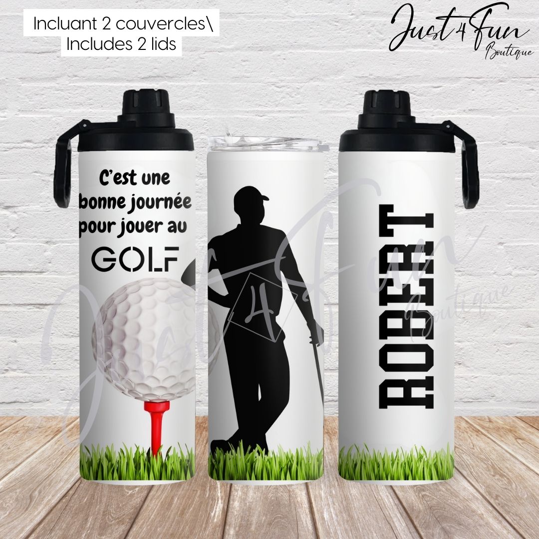 GOLF 2in1 Sport bottle www.annickco.ca