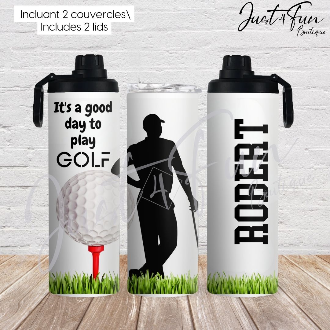 GOLF 2in1 Sport bottle www.annickco.ca