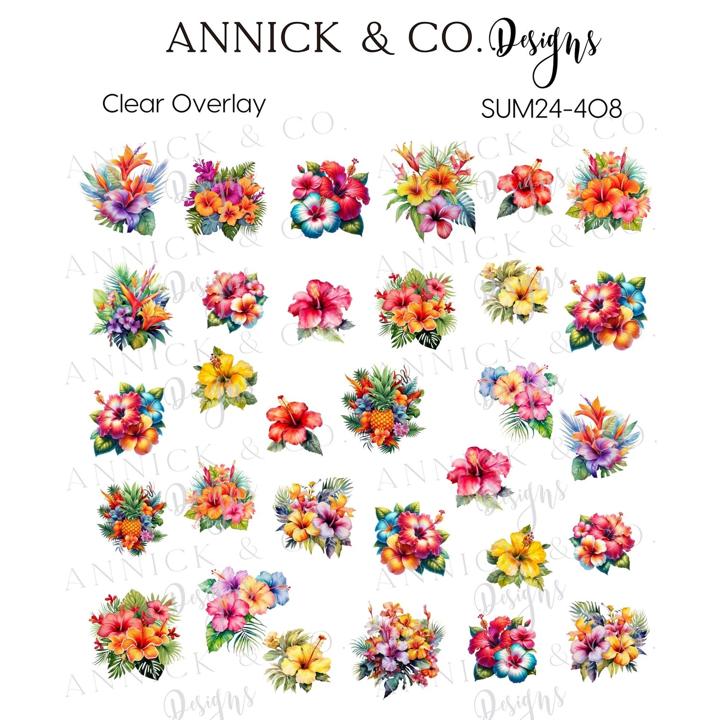 Summer nails decals www.annickco.ca