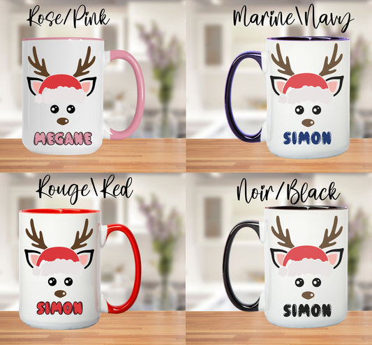 custom christmas reinderre mug www.annickco.ca