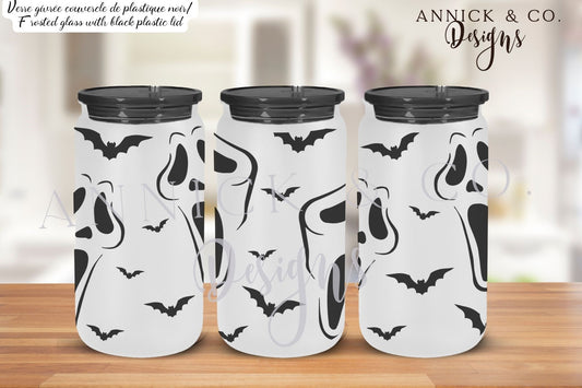 16oz Iced Coffee Tumbler Halloween ghost 