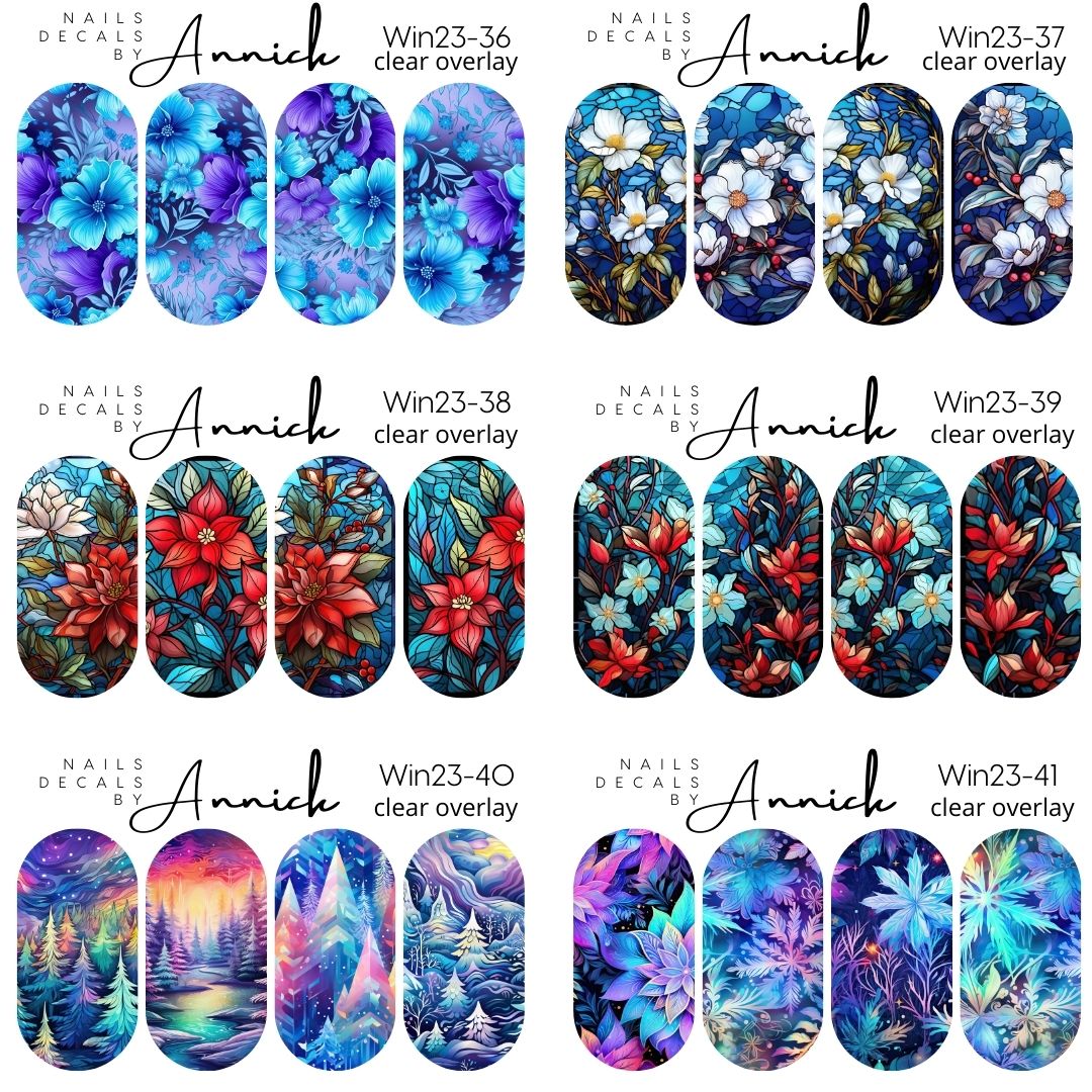 WINTER & CHRISTMAS waterdecals for nails www.annickco.ca