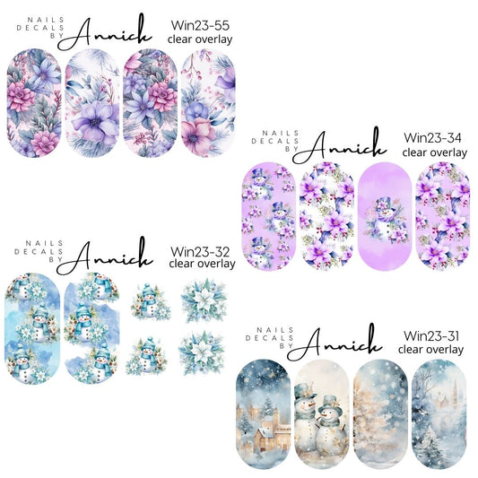 WINTER & CHRISTMAS waterdecals for nails www.annickco.ca